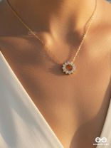 SOLARA RING – STAINLESS STEEL 18K GOLD PLATED ANTI-TARNISH CELESTIAL PENDANT NECKLACE