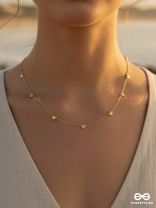 HEART PARADE – STAINLESS STEEL 18K GOLD PLATED ANTI-TARNISH HEART CHARM NECKLACE