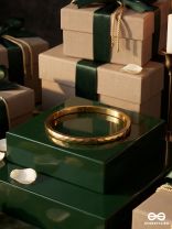 FACETTE BAND – STAINLESS STEEL 18K GOLD PLATED ANTI-TARNISH SLIM CUFF BRACELET