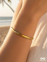 FACETTE BAND – STAINLESS STEEL 18K GOLD PLATED ANTI-TARNISH SLIM CUFF BRACELET