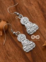 The Little Engraved Buddha - Tiny Trinket Earrings