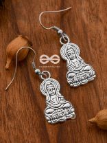 The Little Engraved Buddha - Tiny Trinket Earrings