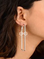 The Elegant Rectangular Hoops (Silver) - Casual Earrings