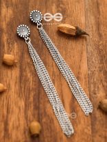 The Intricate Circles - Chain-Tasseled Boho Earrings