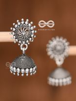 The Little Chakra Jhumkis - Oxidised Boho Earrings