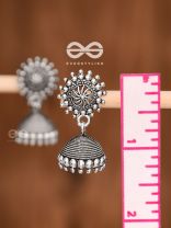 The Little Chakra Jhumkis - Oxidised Boho Earrings