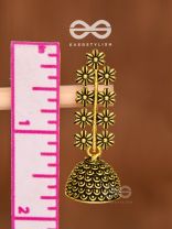 The Floral Branch Jhumkis (Golden) - Tiny Trinket Earrings