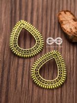 The Little Bohemian Drops (Golden) - Oxidised Boho Earrings