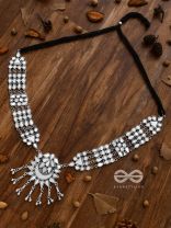 Simply a Class Apart - Gorgeous Statement Mirror Neckpiece And Earrings Set