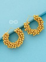 A Glimmer of Shimmer - Playful Embellished Hoops (Golden)