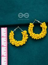 A Glimmer of Shimmer - Playful Embellished Hoops (Yellow)