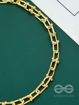 The trail of Connection - Golden Statement Neckpiece
