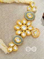 The Royal Elegance - Statement Golden Set of Neckpiece and Earrings