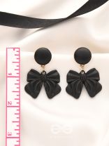 Take a Bow - Statement Earrings (Black)