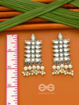 The Pristine Pine- Oxidised Enamelled Earrings