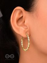 Intertwined Rims- Textured Golden Hoops