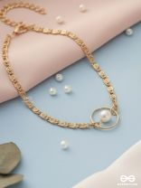 The Moon Ring- Golden Pearl Anklet