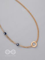 The Fairy Ring- Golden Evil Eye Necklace With Anti-Tarnish Coating 