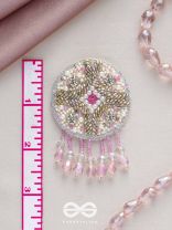 Tarani- The Pink Allure- Pearl, Resham and Stones Embroidered Earrings