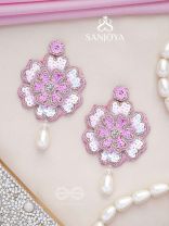 Animisa- The Bloom- Stones and Sequins Embroidered Earrings 