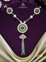 Salamkara- The Adorned- Stones, Pearls and Beads Embroidered Necklace