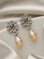 The Frosted Flower- Tiny Trinket Earrings (Marigold) 