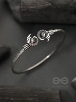 The Black Swan- Oxidised Bangle Bracelet