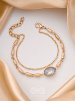 The Grey Sky- Golden Embellished Bracelet