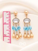 The Radiant Rains- Golden Embellished Earrings
