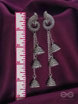 The Tolling Bells- Oxidised Jhumka Earrings