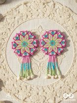 Vyoman- The Skies- Mirror, Resham and Sequins Embroidered Earrings 