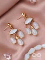 The Blue-Eyed- Golden Embellished Earrings