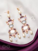 The Slender Figurine- Golden Embellished Earrings