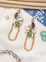 The Floral Vine- Golden Embellished Earrings