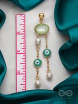 The Rain Cloud- Golden Embellished Earrings