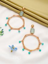 The Regal Ring- Golden Embellished Earrings