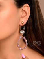 The Lavender Loop- Golden Embellished Earrings
