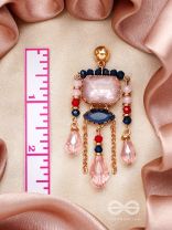 The Rose Petals- Golden Embellished Earrings