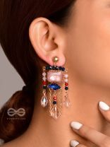 The Rose Petals- Golden Embellished Earrings