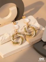 The Midnight Moon- Golden Embellished Earrings