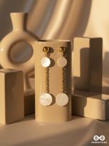 The Shell Shower- Golden Embellished Earrings