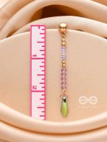 The Lavender Falls- Golden Embellished Earrings