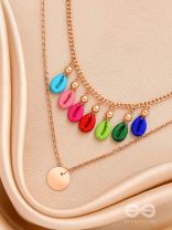 The Rainbow Belle- Golden Layered Necklace With Anti-Tarnish Coating 