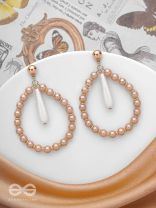 The Moon Dance- Golden Pearl Earrings