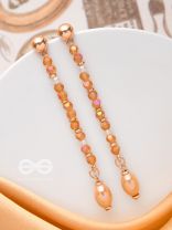 The Raining Embers- Golden Embellished Earrings