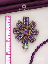 Manidhara - The Gem Holder - Beads And Stone Hand Embroidered Earrings