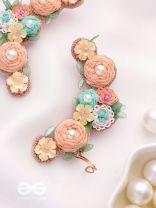 Meghamala - The Garland Of Clouds - Sequins, Beads, Pearls And Resham Hand Embroidered Earrings
