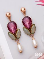 THE MAJESTIC PLUM - STATEMENT DROP EARRINGS
