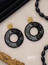 RATRIKRATA - CREATED BY NIGHT - BEADS AND CUTDANA EMBROIDERED EARRINGS