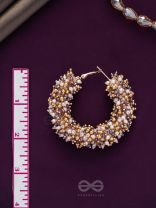 Vilokita - The Shining Garlands -Beaded Hand Embroidered Hoop Earrings